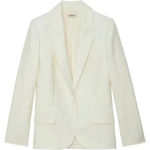 Tailored Blazer with Wing Motif , female, Sizes: S, M - Zadig & Voltaire - Modalova