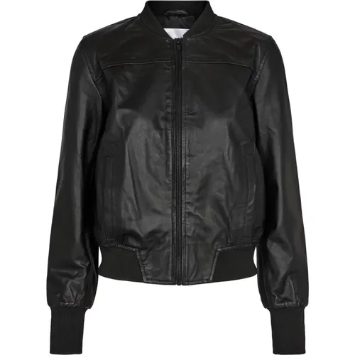 Leather Bomber Jacket , female, Sizes: L - Co'Couture - Modalova