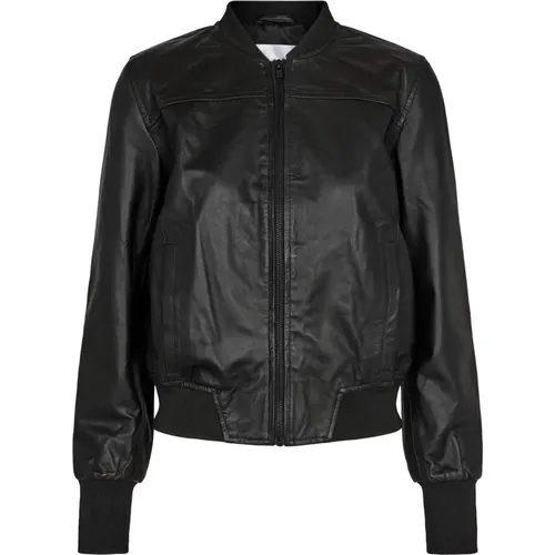 Leather Bomber Jacket , female, Sizes: S - Co'Couture - Modalova