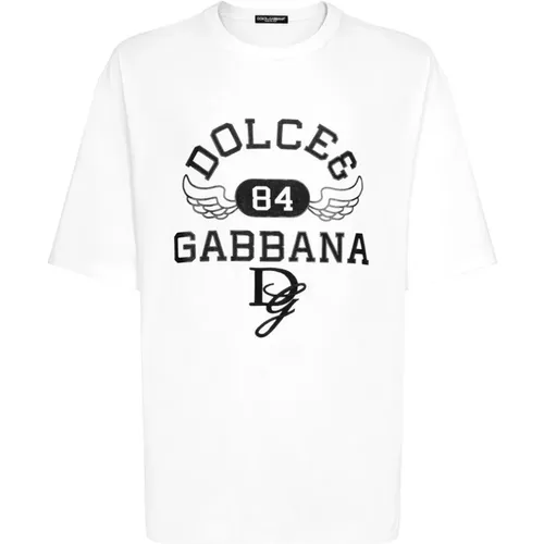 Weiße T-Shirts und Polos , Herren, Größe: M - Dolce & Gabbana - Modalova