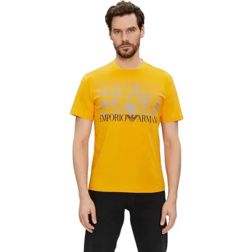T-shirt with EA7 Logo , male, Sizes: 2XL - Emporio Armani EA7 - Modalova