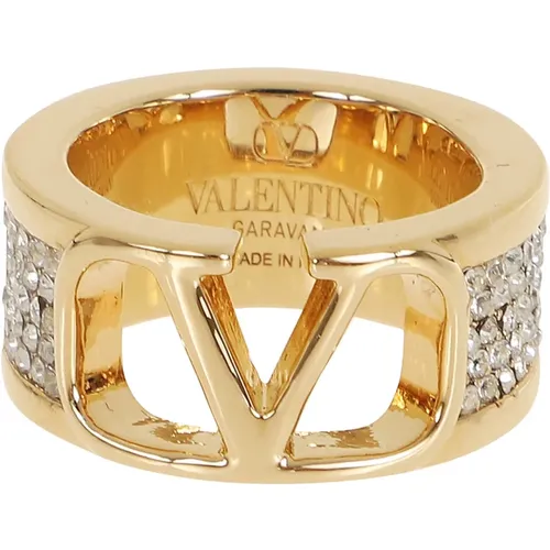 Kristall Vlogo Signature Ring , Damen, Größe: 52 MM - Valentino Garavani - Modalova