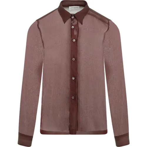 Bordeaux Congreve Shirt , male, Sizes: S, L - Dries Van Noten - Modalova