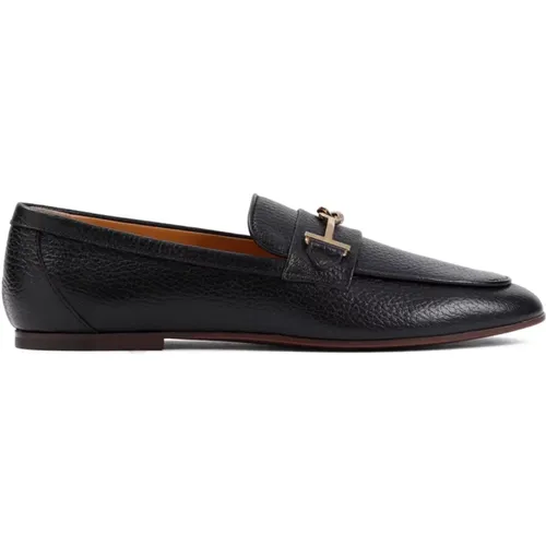 Black Leather Loafers , female, Sizes: 3 UK, 5 UK, 4 1/2 UK, 5 1/2 UK - TOD'S - Modalova