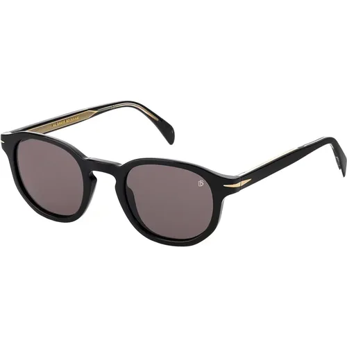 Schwarze/Graue Sonnenbrille DB 1007/S , Herren, Größe: 49 MM - Eyewear by David Beckham - Modalova