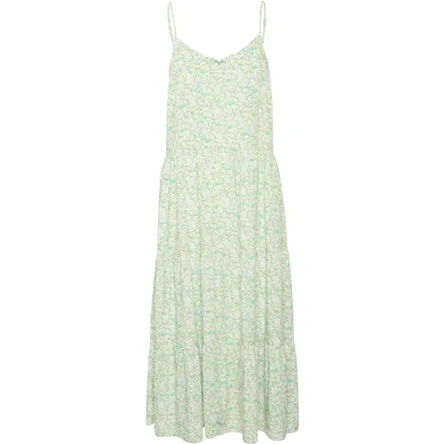 Maxi Strap Dress Ice Water Fleurs , female, Sizes: L, XL, S, M, 2XL - Saint Tropez - Modalova