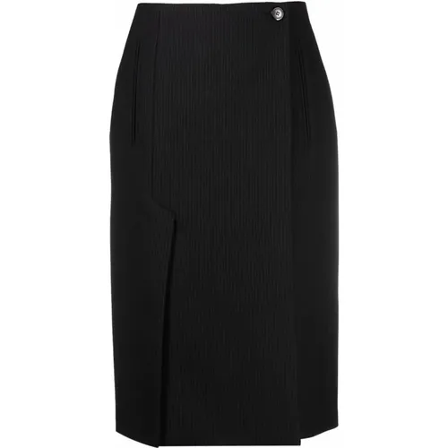 Wool Wrap Midi Skirt , female, Sizes: S - Prada - Modalova