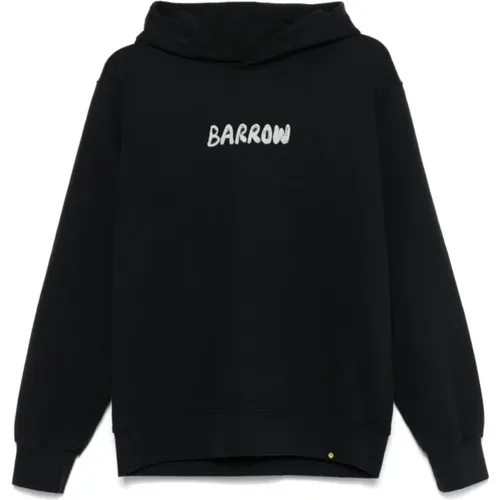 Schwarzer Hoodie 110 , Herren, Größe: S - BARROW - Modalova