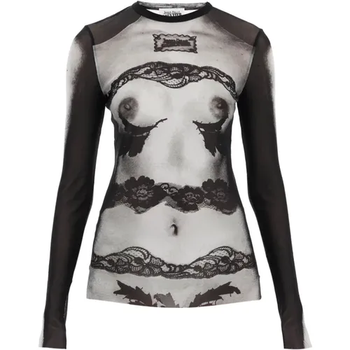 Mesh Body Lace Top , Damen, Größe: M - Jean Paul Gaultier - Modalova