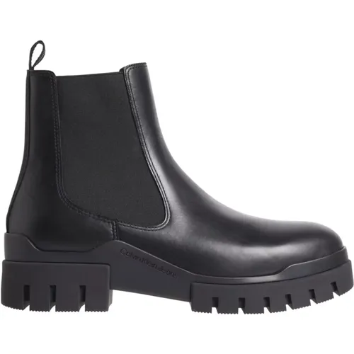 Schwarze Combat Chelsea Stiefeletten , Herren, Größe: 46 EU - Calvin Klein Jeans - Modalova