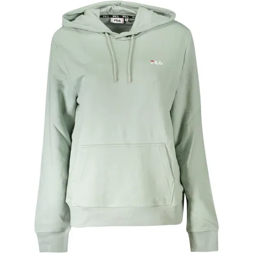 Grüner Hoodie mit gesticktem Logo , Herren, Größe: S - Fila - Modalova