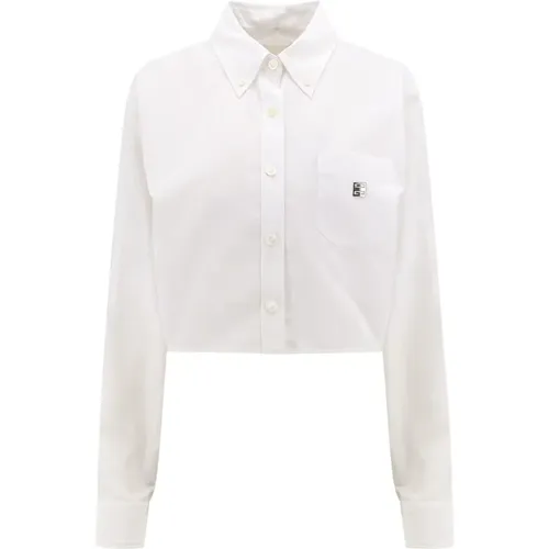Button Down Crop Shirt , female, Sizes: XS - Givenchy - Modalova