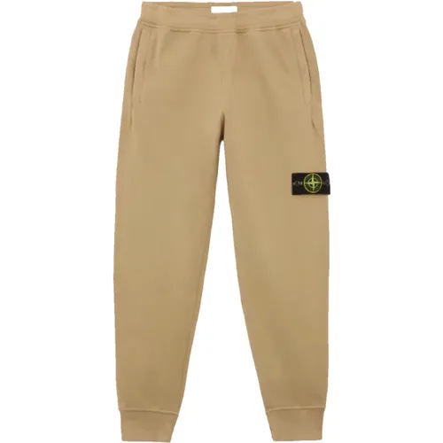 Jogging Pants with Brushed Cotton Fleece , male, Sizes: L - Stone Island - Modalova