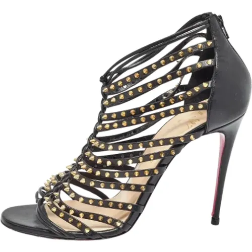 Pre-owned Leather sandals , female, Sizes: 5 1/2 UK - Christian Louboutin Pre-owned - Modalova