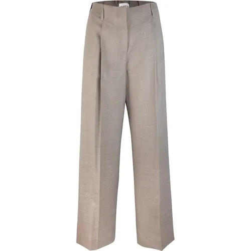 Wool Blend Button Closure Trousers , female, Sizes: S, M - P.a.r.o.s.h. - Modalova