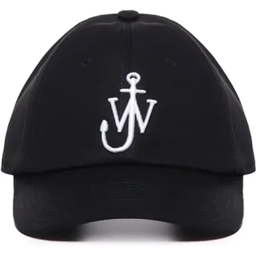 Schwarze Baumwoll-Baseballkappe mit Logo , unisex, Größe: ONE Size - JW Anderson - Modalova