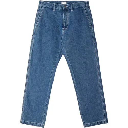 Relaxed Fit Carpenter Denim Jeans , male, Sizes: W30, W28 - Obey - Modalova