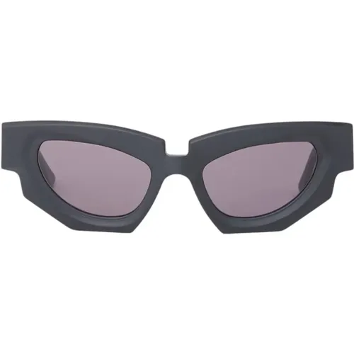 Matte Cat-Eye Sonnenbrille , Herren, Größe: ONE Size - Kuboraum - Modalova
