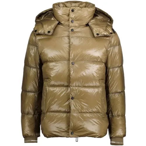 Shiny Nylon Puffer Jacket , male, Sizes: L - Emporio Armani - Modalova