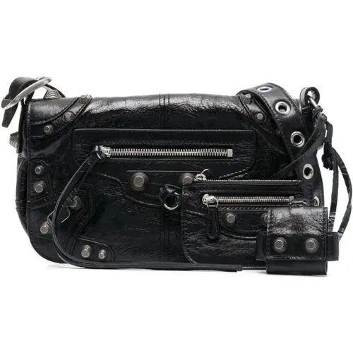 Le Cagole XS Flap Bag with Detachable Pouch , female, Sizes: ONE SIZE - Balenciaga - Modalova