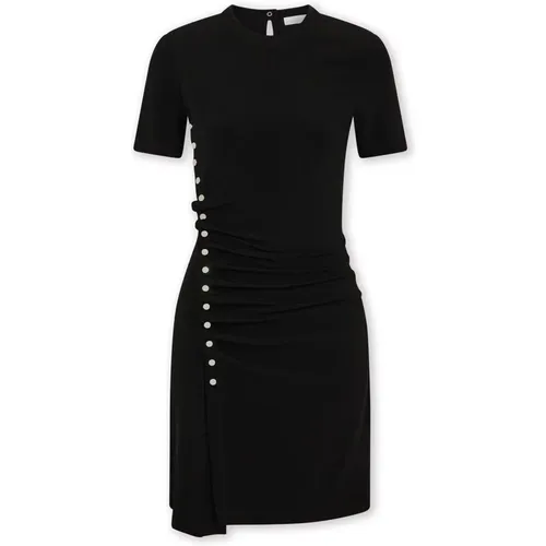 Stretch Minidress with Snap Buttons , female, Sizes: S, XS, M - Paco Rabanne - Modalova