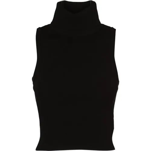 Ribbed Sleeveless Turtleneck Sweater , female, Sizes: XS, M, L, S - Michael Kors - Modalova