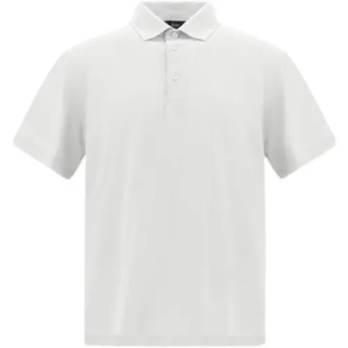 Atmungsaktives Crepe Voile Jersey Polo Shirt , Herren, Größe: L - Herno - Modalova