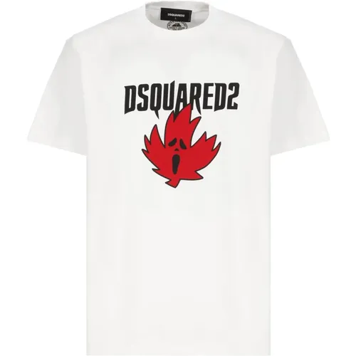 Weiße T-Shirts und Polos , Herren, Größe: M - Dsquared2 - Modalova