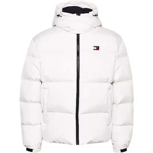 Weiße Daunenjacke Alaska , Herren, Größe: M - Tommy Hilfiger - Modalova