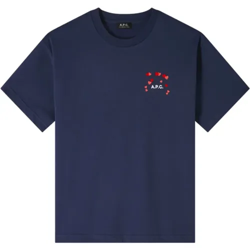 Dunkelblaues Paris T-Shirt , Herren, Größe: 2XL - A.p.c. - Modalova
