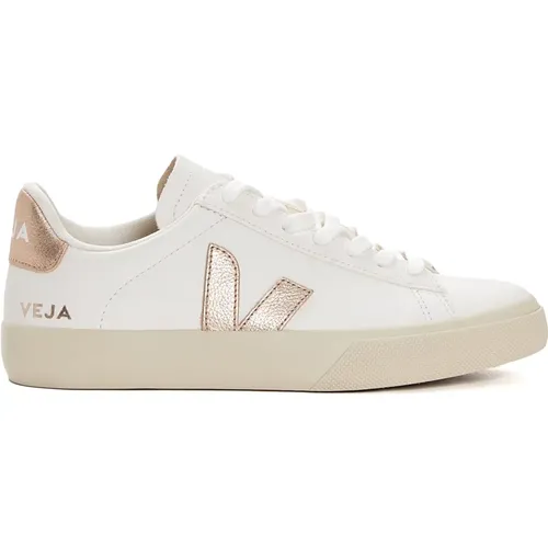 Weiße Platine Leder Sneakers , Damen, Größe: 37 EU - Veja - Modalova