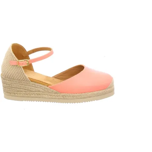 Leder Espadrilles mit Keilabsatz , Damen, Größe: 39 EU - Unisa - Modalova