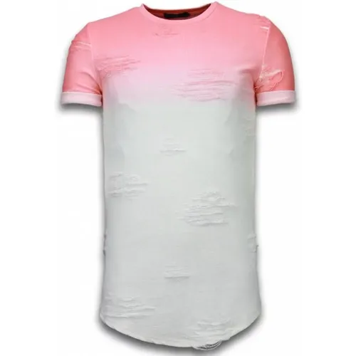 Flare Effect Long Fit Dual Colored - Men T-Shirt - T09165R , male, Sizes: M, S - True Rise - Modalova
