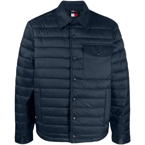 Packable shirt jacket , male, Sizes: L, S, XL, 3XL, M - Tommy Hilfiger - Modalova