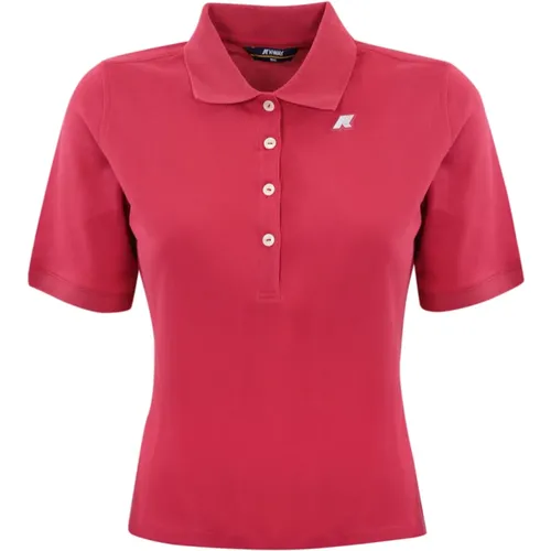 Cotton Polo Shirt Slim Fit , female, Sizes: XS, L, XL, M - K-way - Modalova