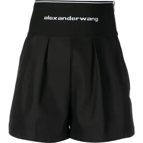 Logo Waistband Safari Shorts , female, Sizes: L, XS, 2XS, S, M - alexander wang - Modalova