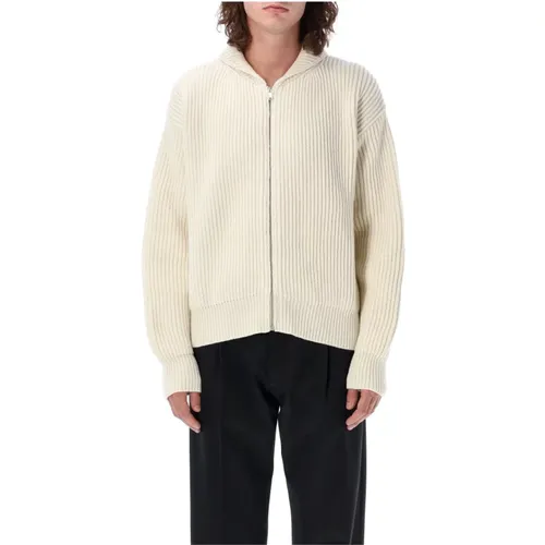 Natural Knitwear Zip Sweater Aw23 , male, Sizes: L - Jil Sander - Modalova