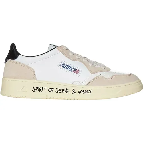 White Leather Sneakers Medalist Low , male, Sizes: 5 UK - Autry - Modalova