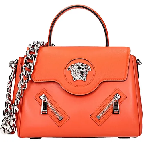 Stilvolle Lederhandtasche für Frauen - Versace - Modalova