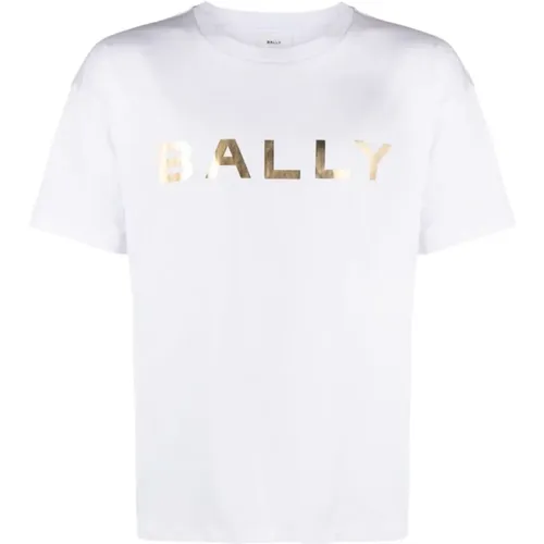 T-Shirt mit Logo aus Bio-Baumwolle , Herren, Größe: 2XL - Bally - Modalova