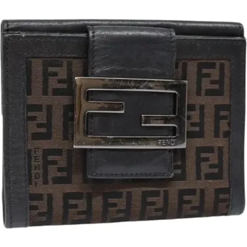 Pre-owned Canvas portemonnaies , Damen, Größe: ONE Size - Fendi Vintage - Modalova