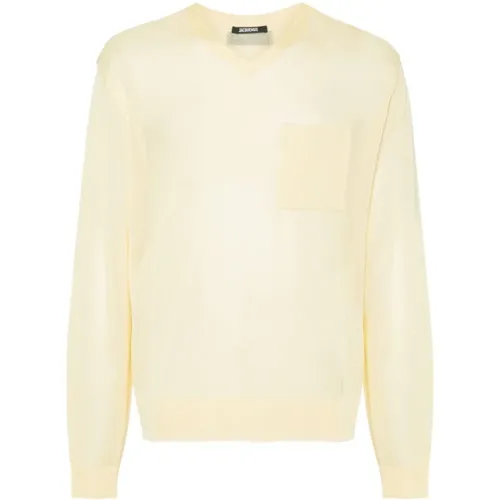 Feinstrick V-Ausschnitt Pullover , Herren, Größe: M - Jacquemus - Modalova