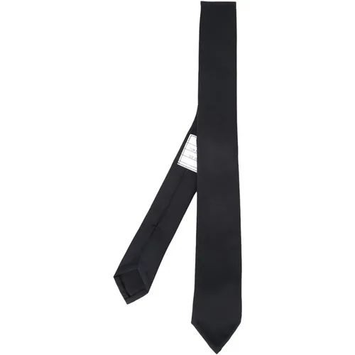 Navy Classic Tie in Super 120s Twill , male, Sizes: ONE SIZE - Thom Browne - Modalova