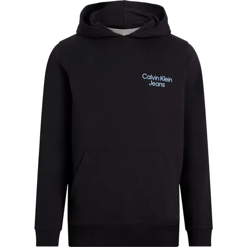 Schwarzer Kapuzenpullover , Herren, Größe: L - Calvin Klein - Modalova