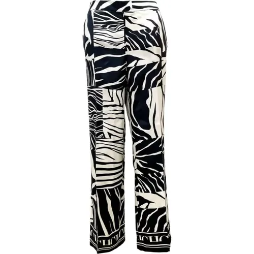 Zebra Print Seiden Straight Hose , Damen, Größe: M - Carolina Herrera - Modalova