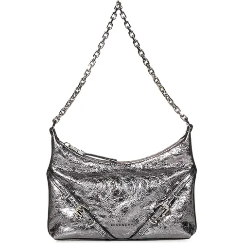 Grey Lamb Leather Shoulder Bag , female, Sizes: ONE SIZE - Givenchy - Modalova