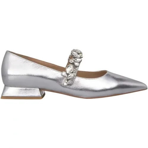 Rhinestone Strap Flat Ballerina Shoes , female, Sizes: 3 UK, 6 UK, 5 UK, 9 UK, 4 UK, 7 UK, 8 UK - Alma en Pena - Modalova