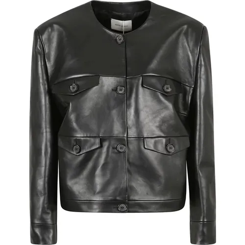 Luxurious Leather Jacket , female, Sizes: S, XS - Magda Butrym - Modalova