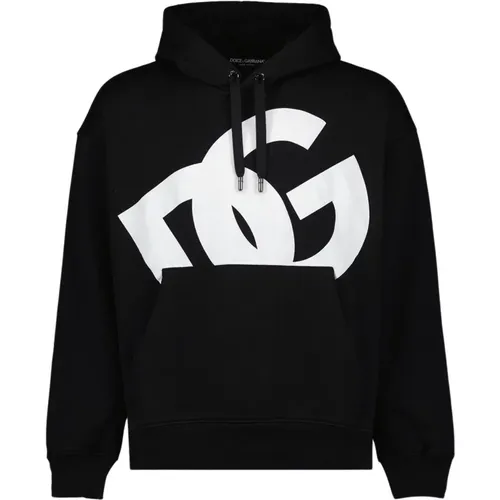 Printed Hooded Sweatshirt , male, Sizes: XS - Dolce & Gabbana - Modalova