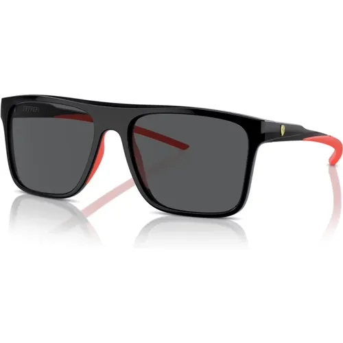 Square Sunglasses with Grey Lenses , male, Sizes: 58 MM - Ferrari - Modalova